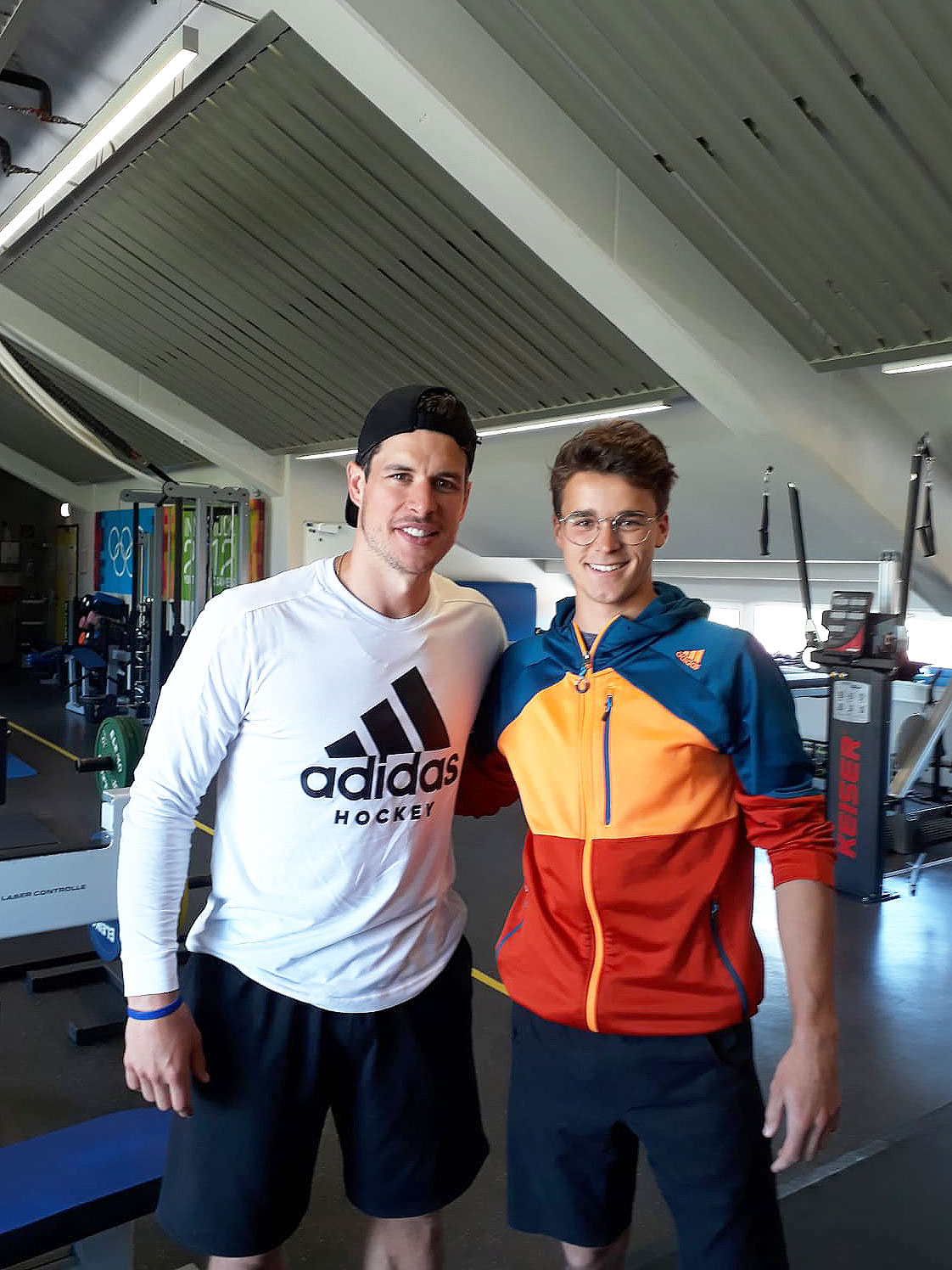 Oympiastützpunkt Innsbruck - Hannes mit Sidney Crosby